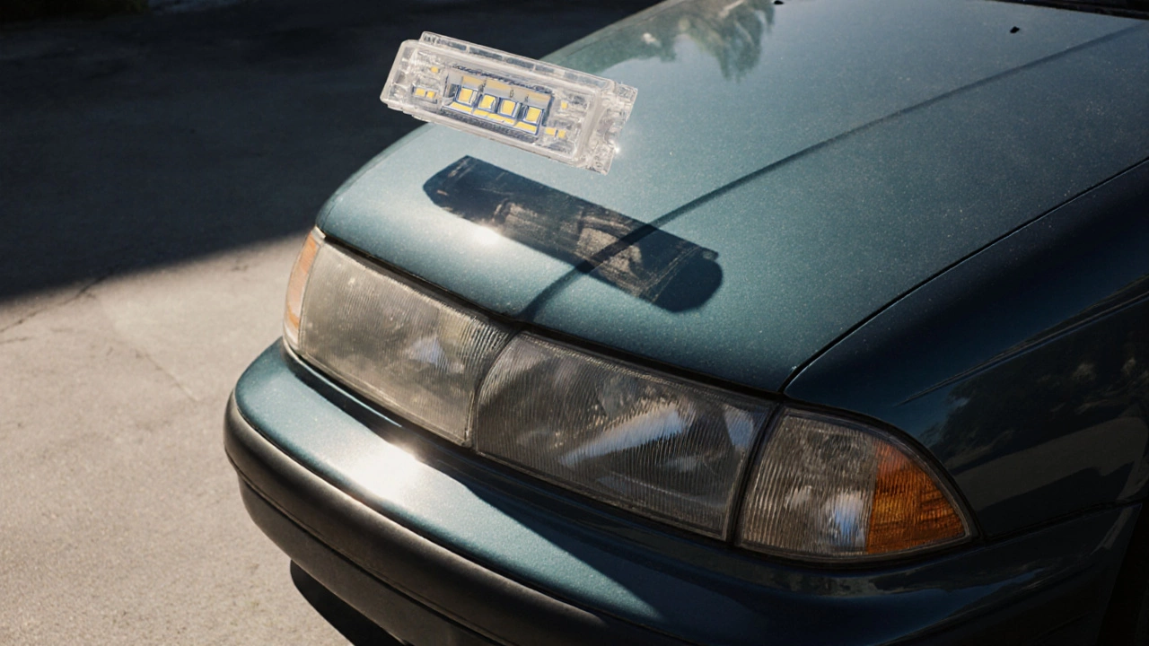 Светодиодные фары в старой машине: можно ли установить?