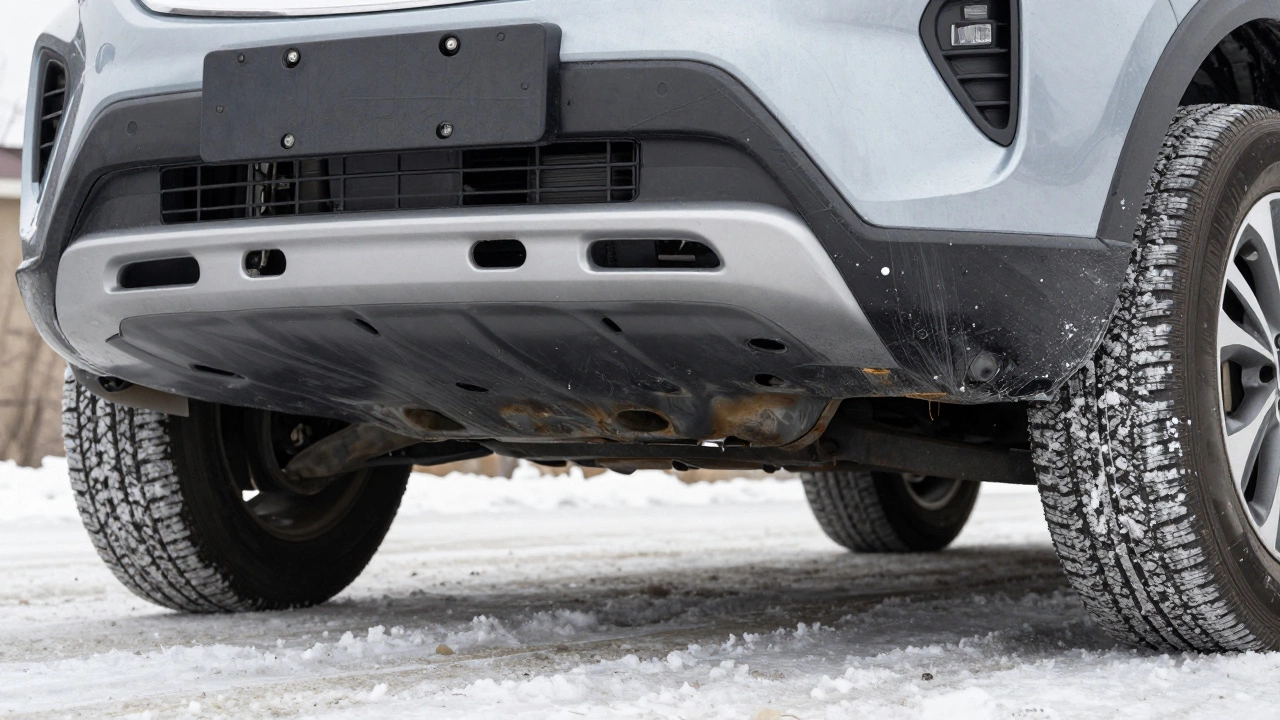 Защита днища автомобиля от грязи и камней в условиях российской зимы