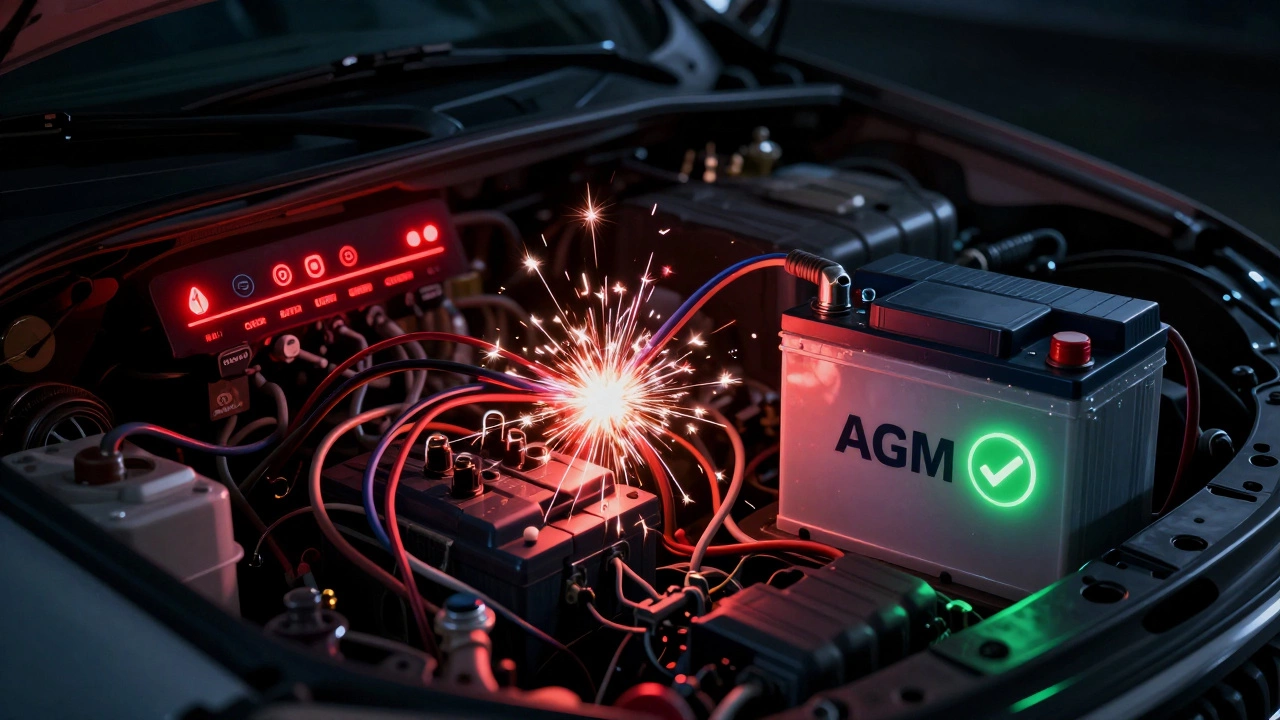 Неправильный аккумулятор вызывает сбои в электрической системе автомобиля.