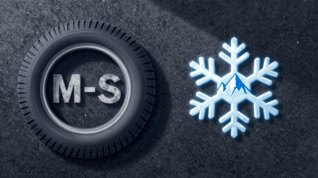 Сравнение знаков M+S и снежинки для зимних шин