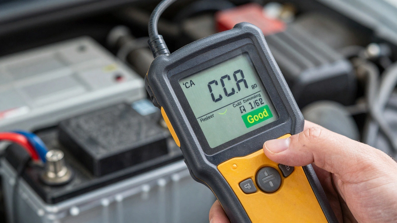 Цифровой тестер аккумулятора, измеряющий пусковой ток